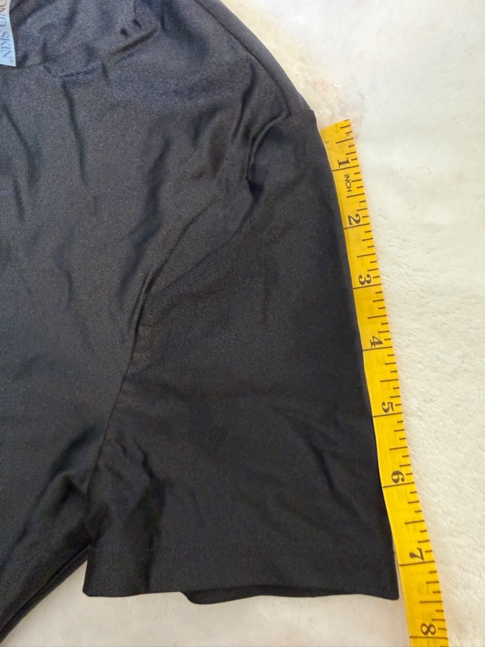 Second Skin Short Sleeve Crew Neck Top - Black, Size M - Picture 9 of 9